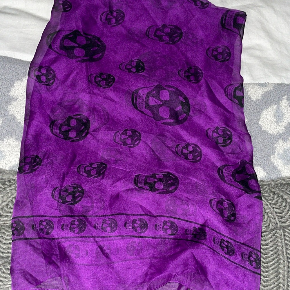 Purple skull scarf